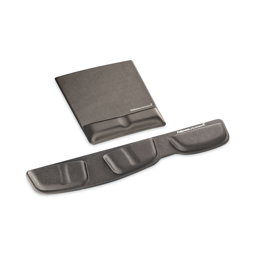 Ergonomic Memory Foam Wrist Rest with Attached Mouse Pad, 8.25 x 9.87, Black - 