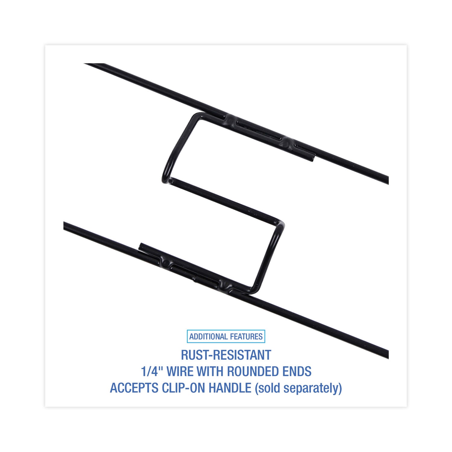 Clip-On Dust Mop Frame, 24w x 5d, Zinc Plated