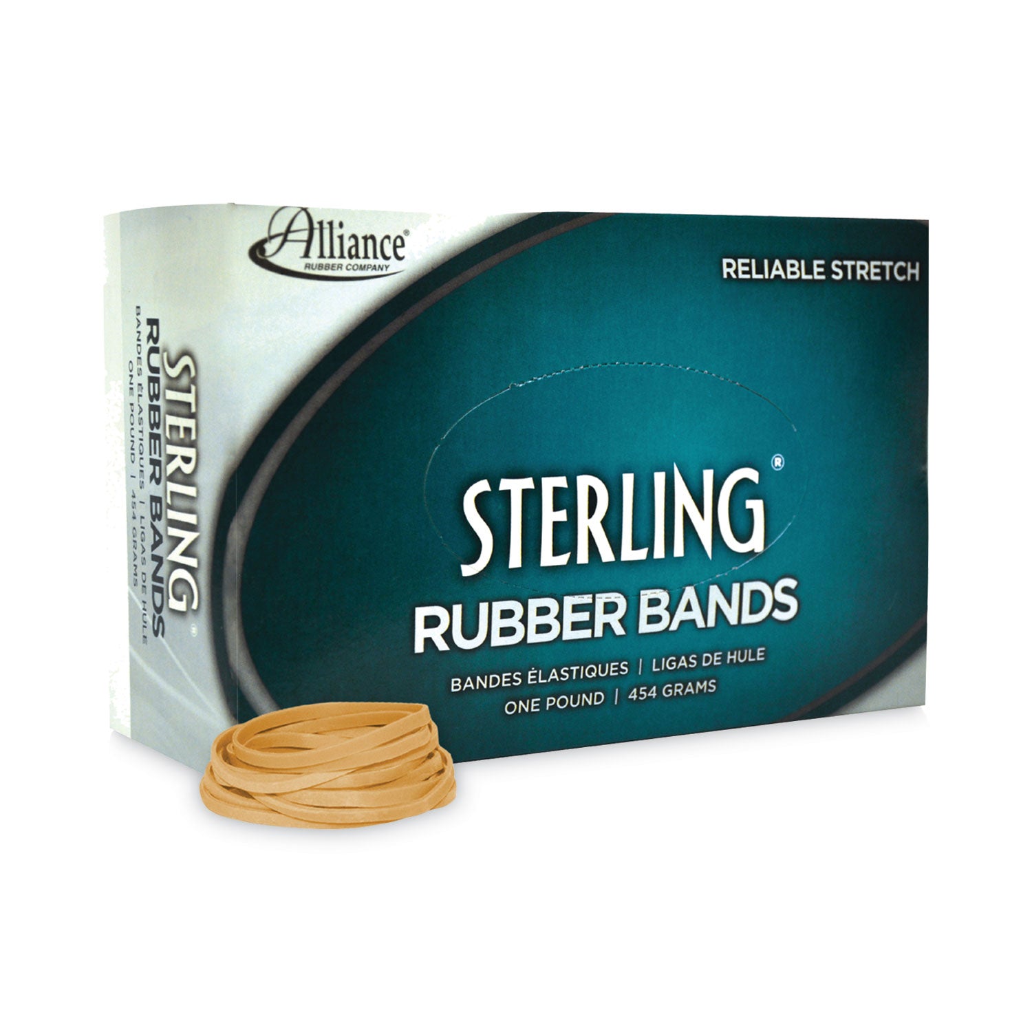 Sterling Rubber Bands, Size 31, 0.03" Gauge, Crepe, 1 lb Box, 1,200/Box - 
