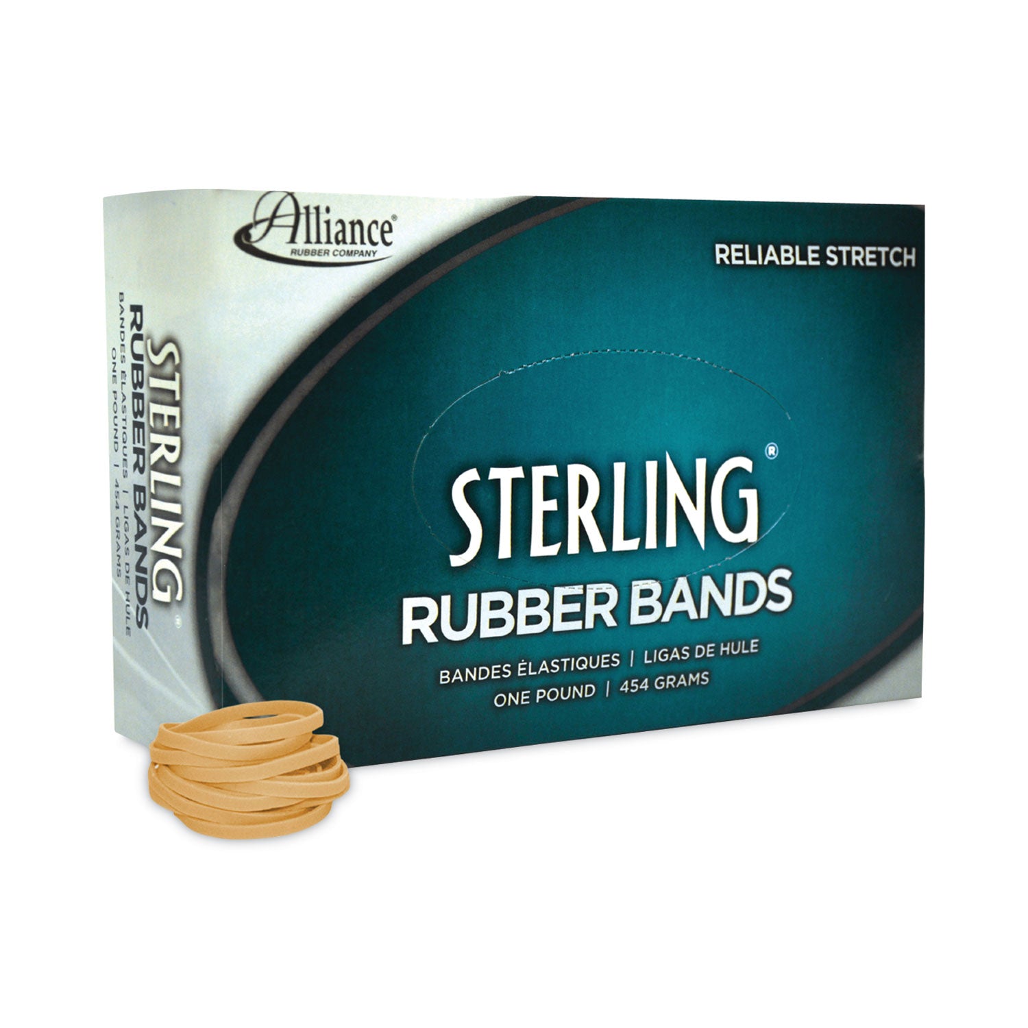 Sterling Rubber Bands, Size 30, 0.03" Gauge, Crepe, 1 lb Box, 1,500/Box - 