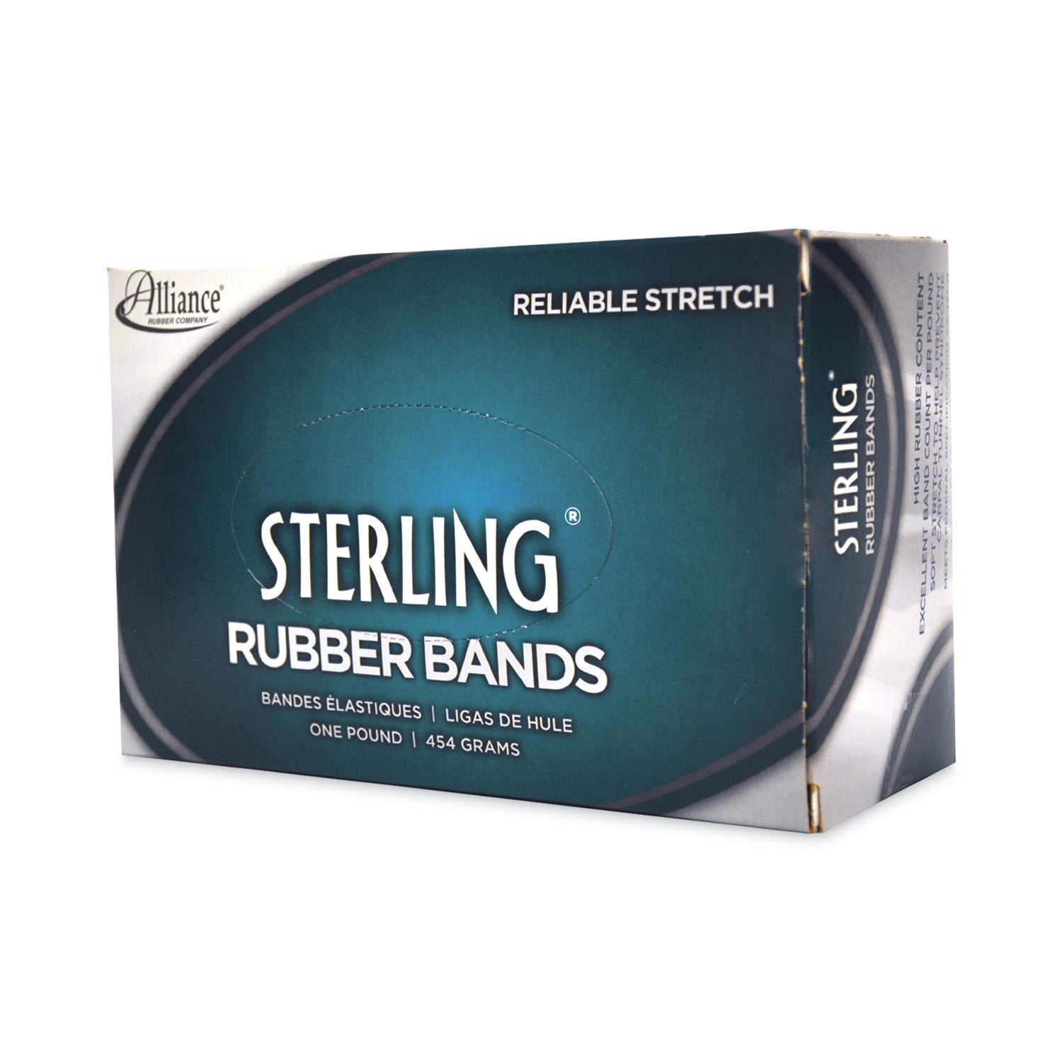 Sterling Rubber Bands, Size 19, 0.03" Gauge, Crepe, 1 lb Box, 1,700/Box - 