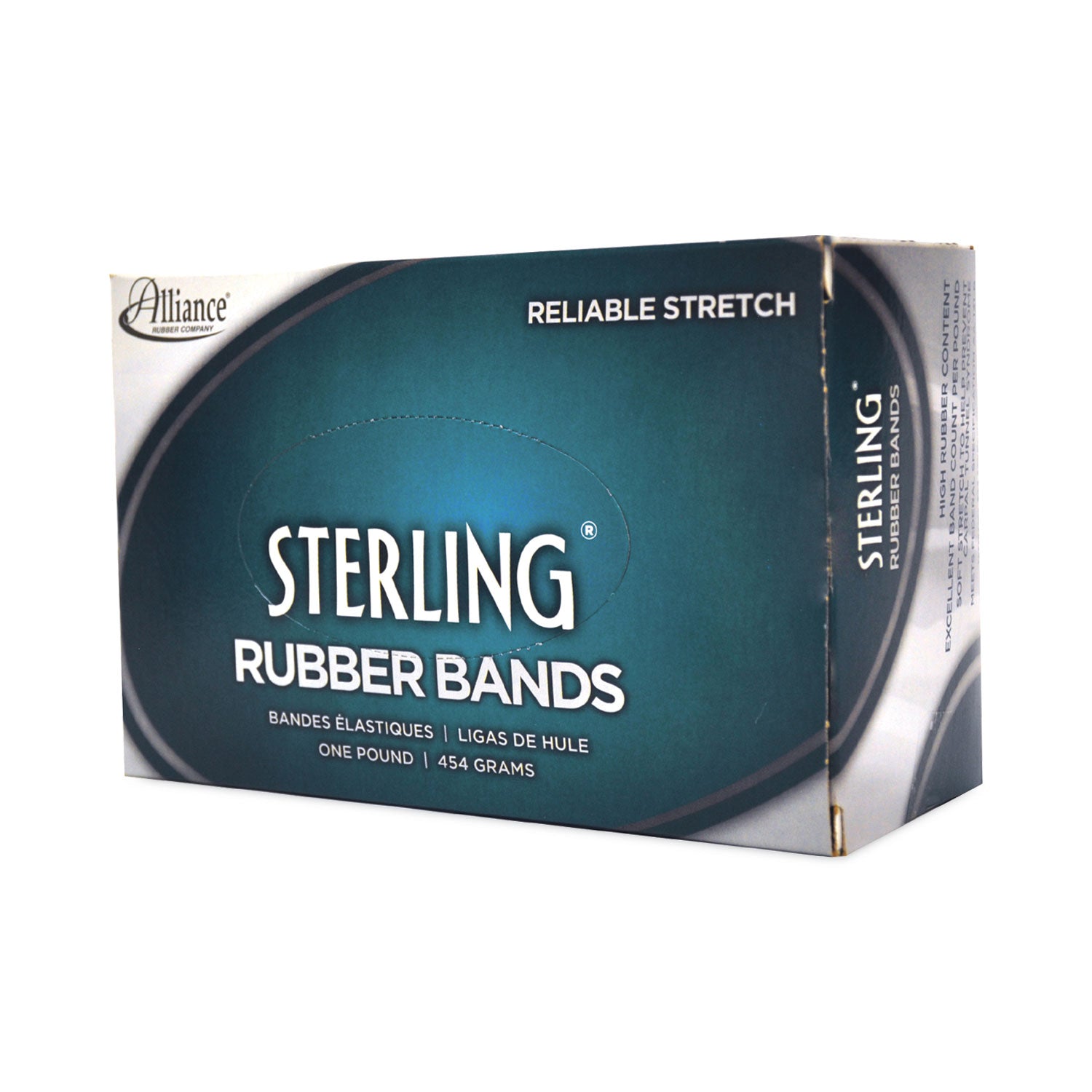 Sterling Rubber Bands, Size 62, 0.03" Gauge, Crepe, 1 lb Box, 600/Box - 