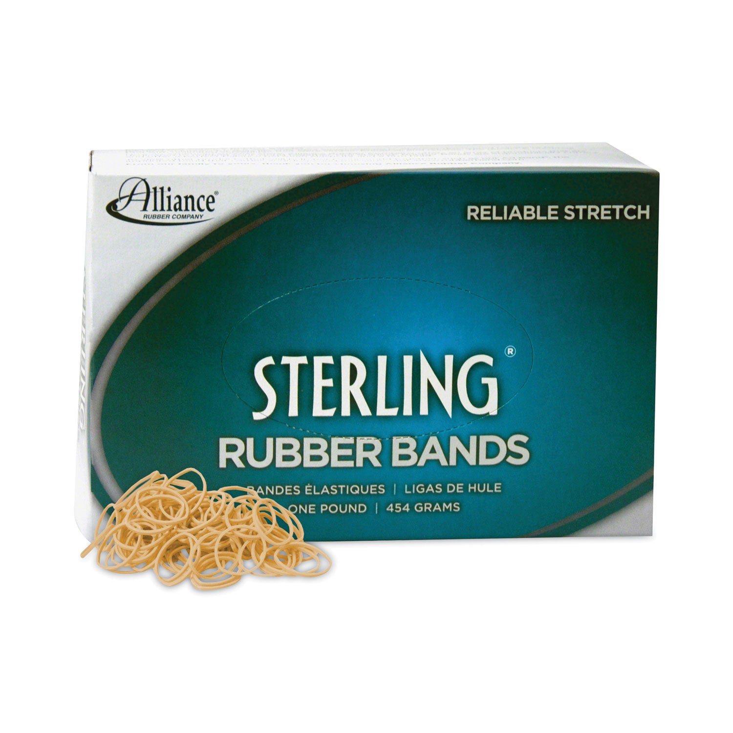 Sterling Rubber Bands, Size 10, 0.03" Gauge, Crepe, 1 lb Box, 5,000/Box - 