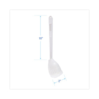 Cone Bowl Mop, 10" Handle, 2" Mop Head, White - 