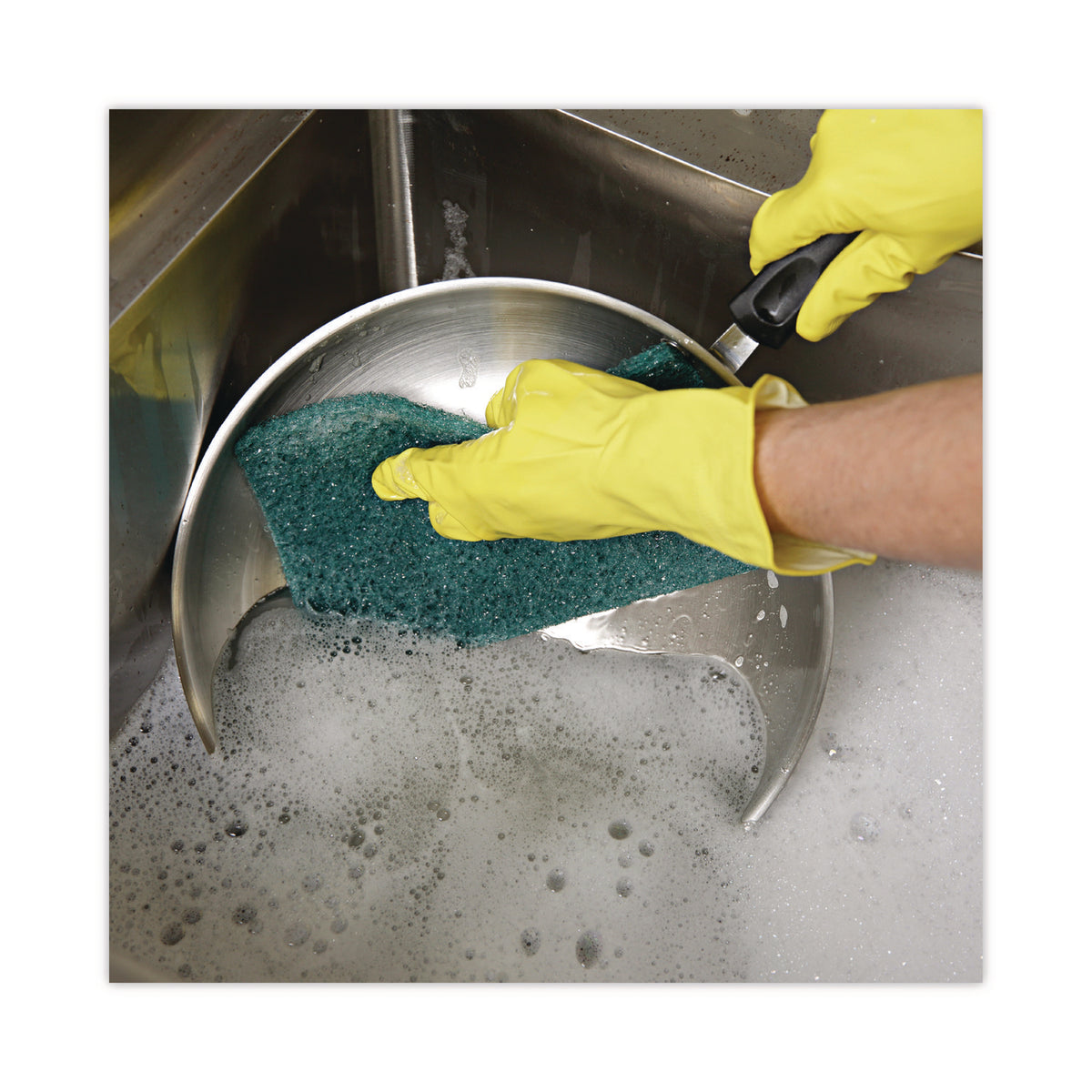 Heavy-Duty Scour Pad, 6 x 9, Green 15/Carton