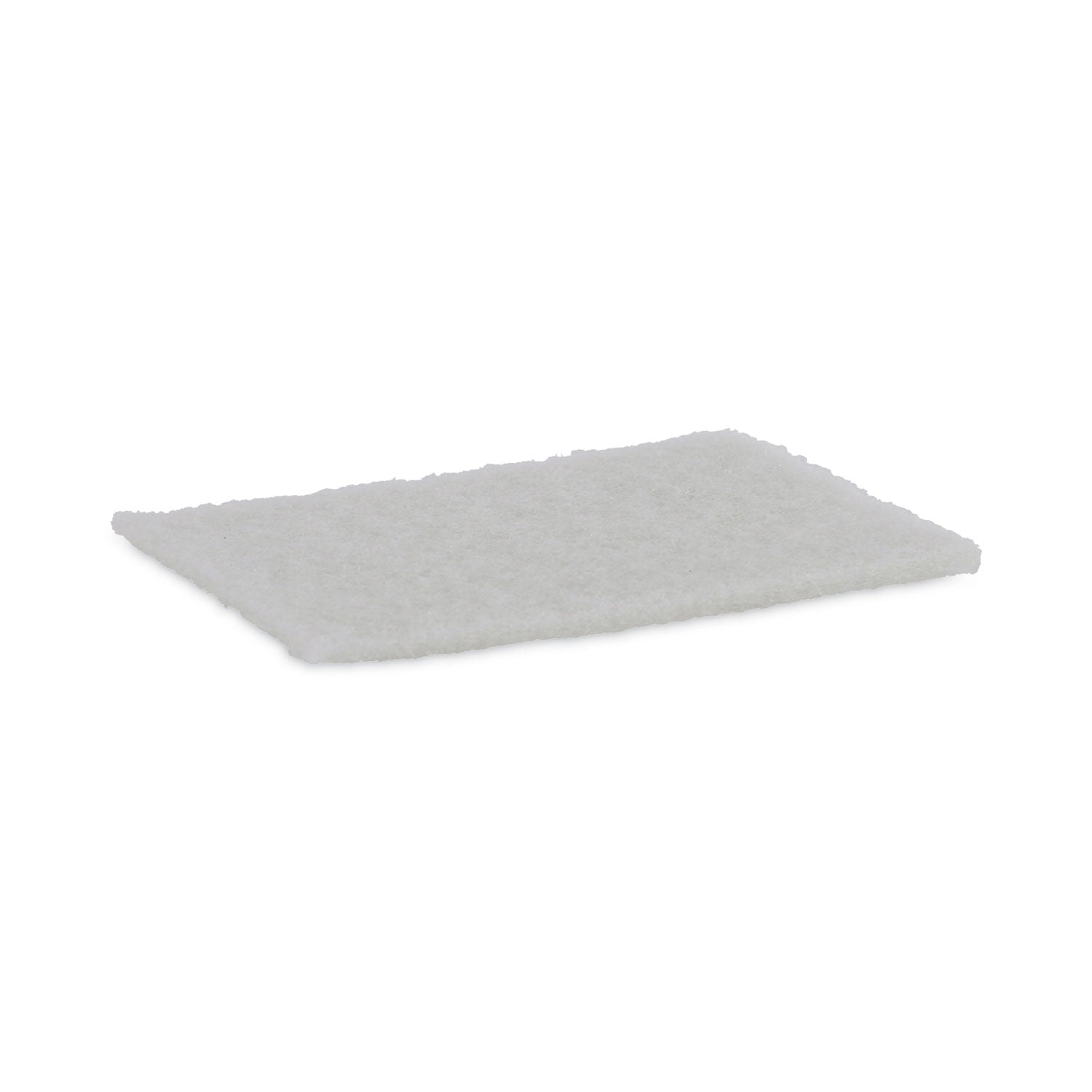 Light Duty Scour Pad, White, 6 x 9, White, 20/Carton - 