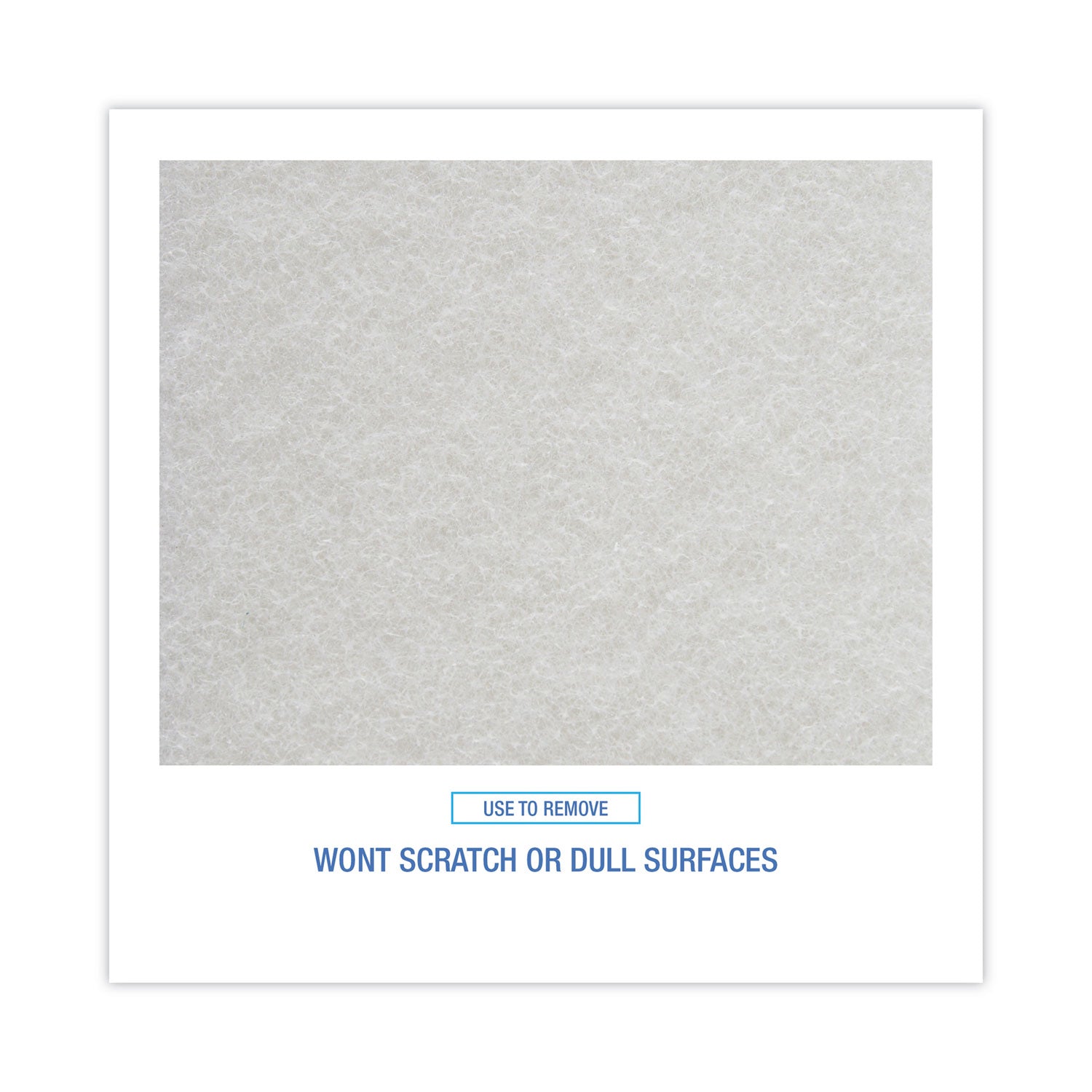 Light Duty Scour Pad, White, 6 x 9, White, 20/Carton - 