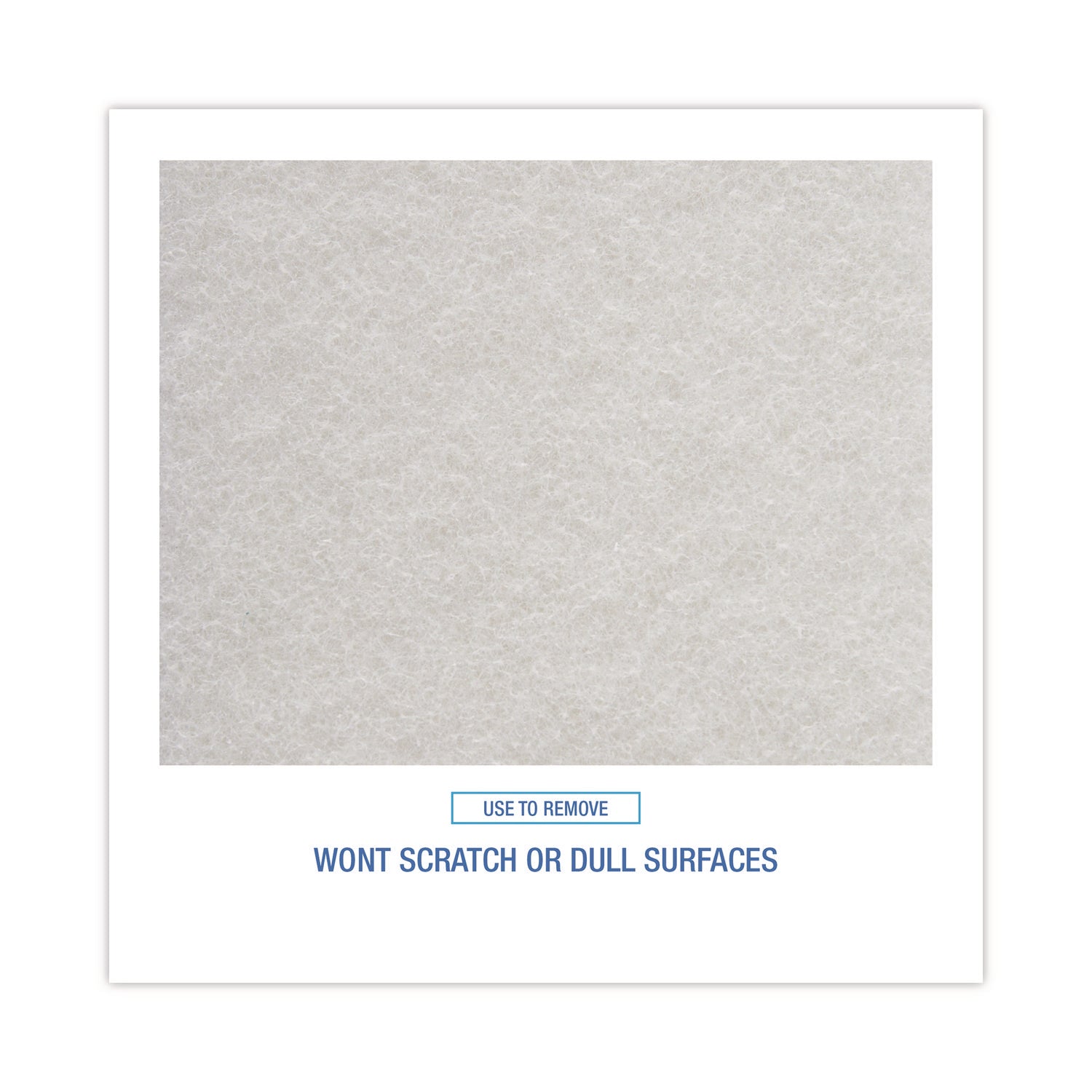 Light Duty Scour Pad, White, 6 x 9, White, 20/Carton