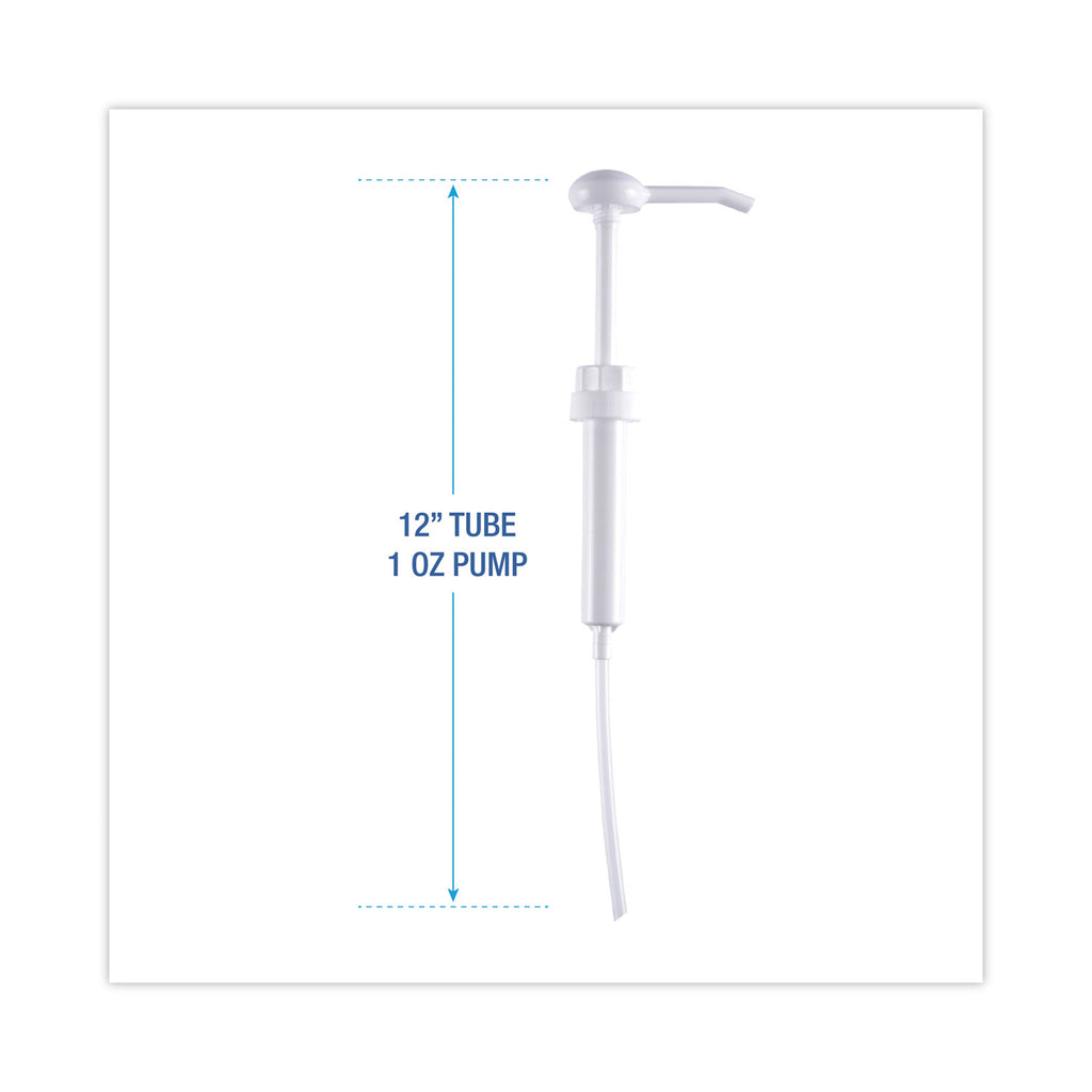 Siphon Pump, 1 oz/Pump, For 1 gal Bottles, Plastic, 12" Tube, White, 12/Carton