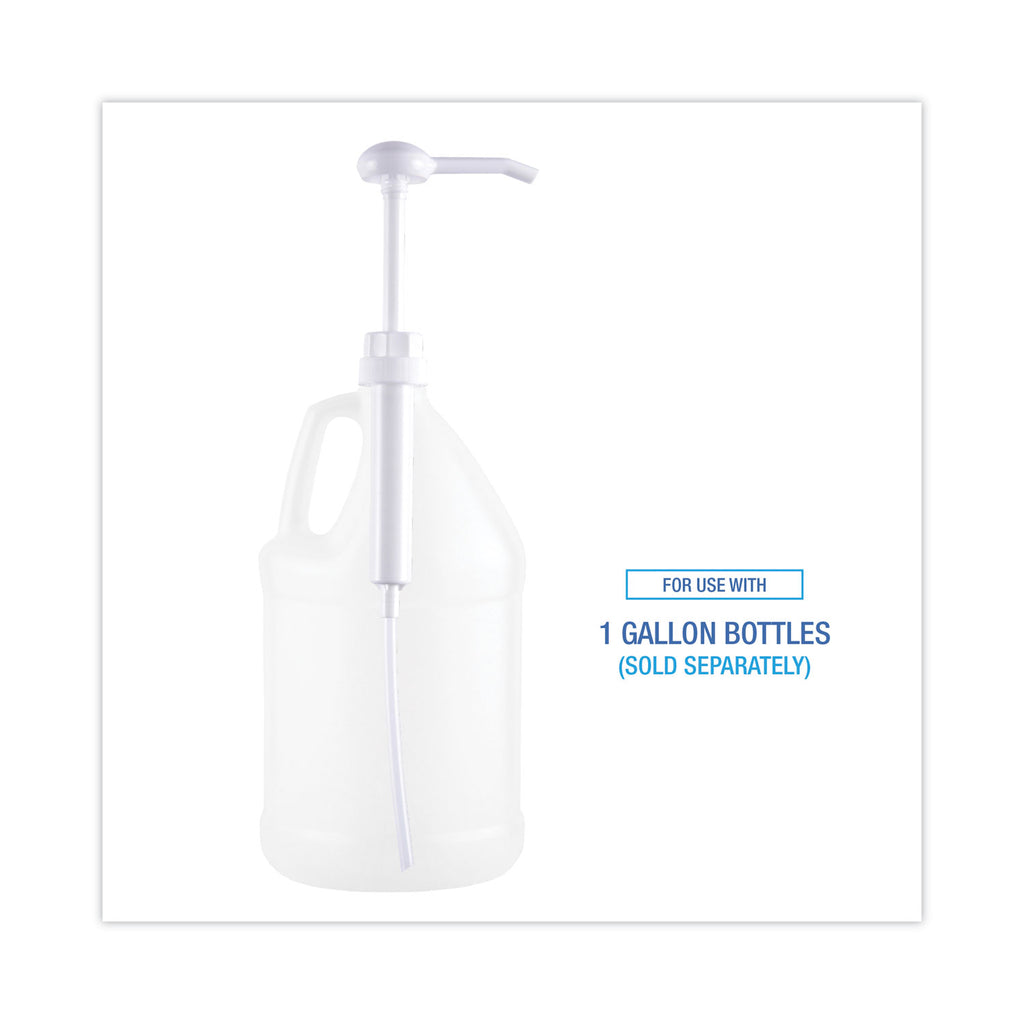 Siphon Pump, 1 oz/Pump, For 1 gal Bottles, Plastic, 12" Tube, White, 12/Carton
