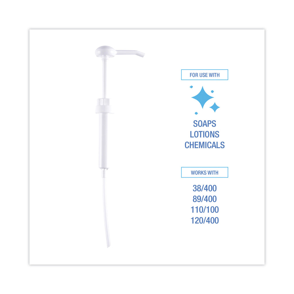Siphon Pump, 1 oz/Pump, For 1 gal Bottles, Plastic, 12" Tube, White, 12/Carton