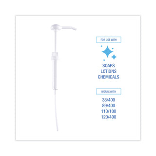 Siphon Pump, 1 oz/Pump, For 1 gal Bottles, Plastic, 12" Tube, White, 12/Carton