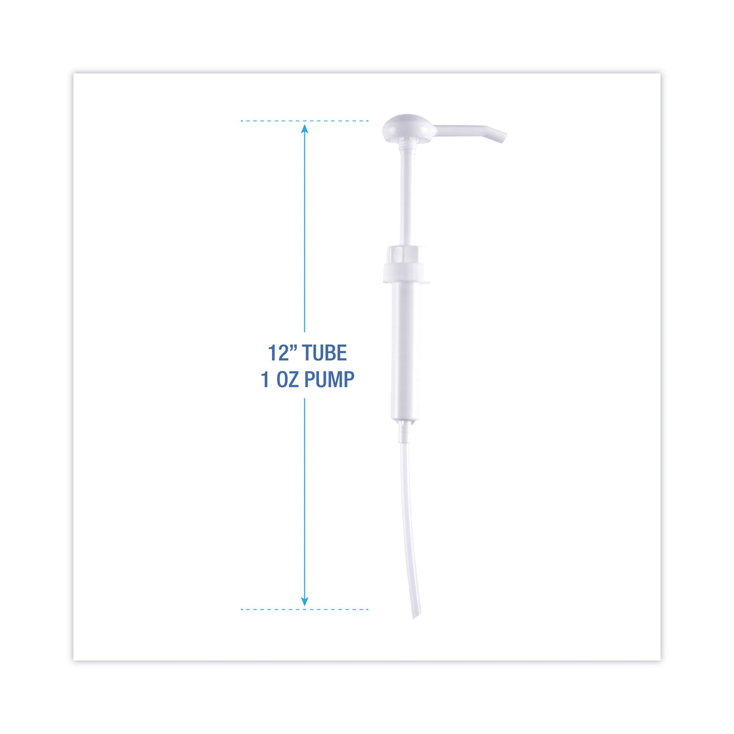 Siphon Pump, 1 oz/Pump, For 1 gal Bottles, Plastic, 12" Tube, White