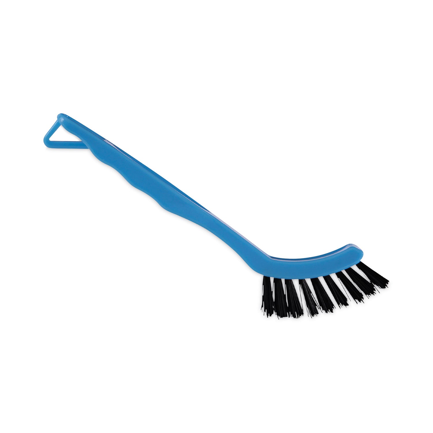 Grout Brush, Black Nylon Bristles, 8.13" Blue Plastic Handle - 