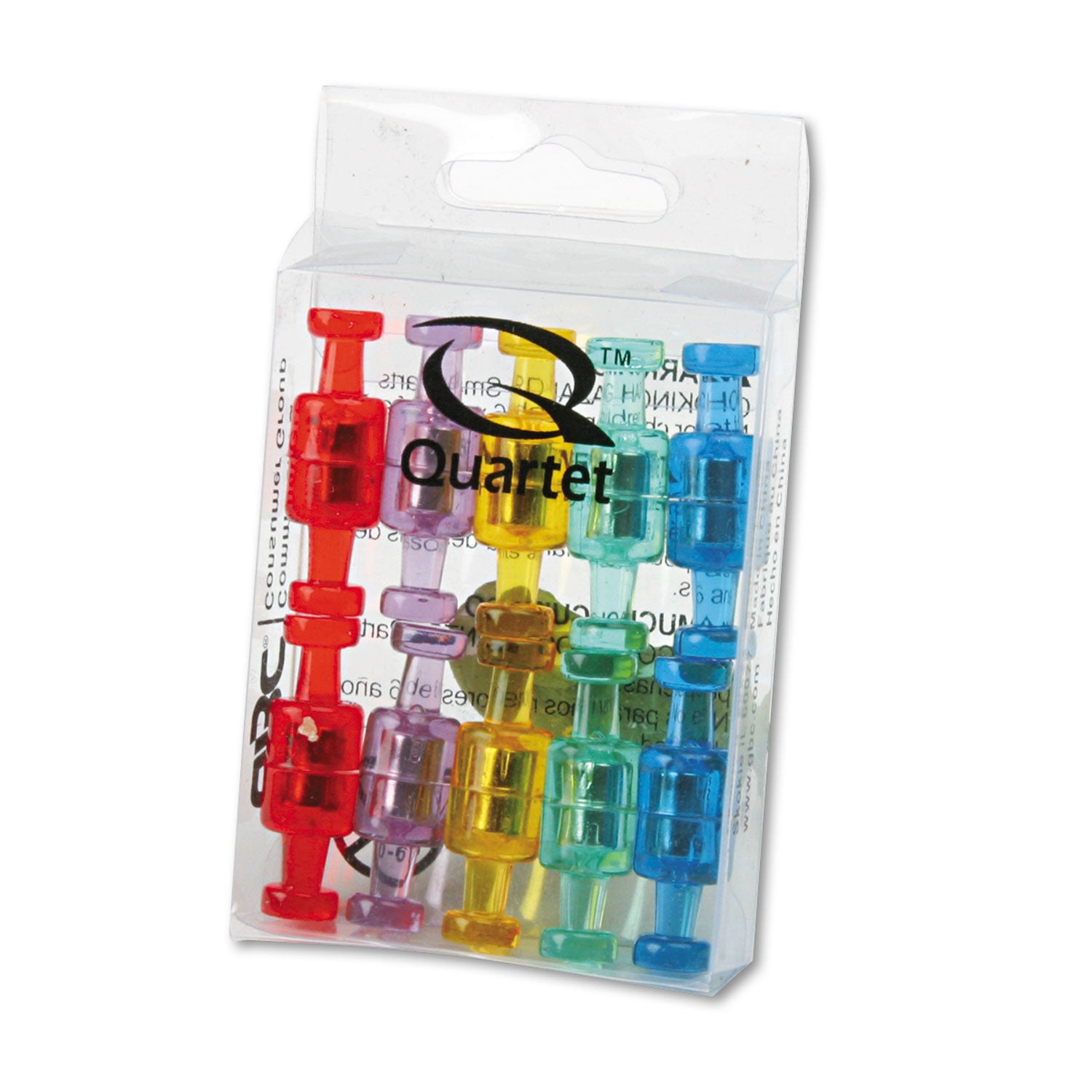Magnetic "Push Pins", 0.75" Diameter, Assorted Colors, 20/Pack