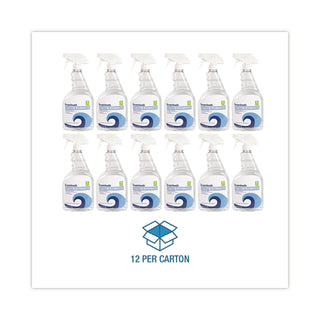 Natural Glass Cleaner, 32 oz Trigger Spray Bottle, 12/Carton