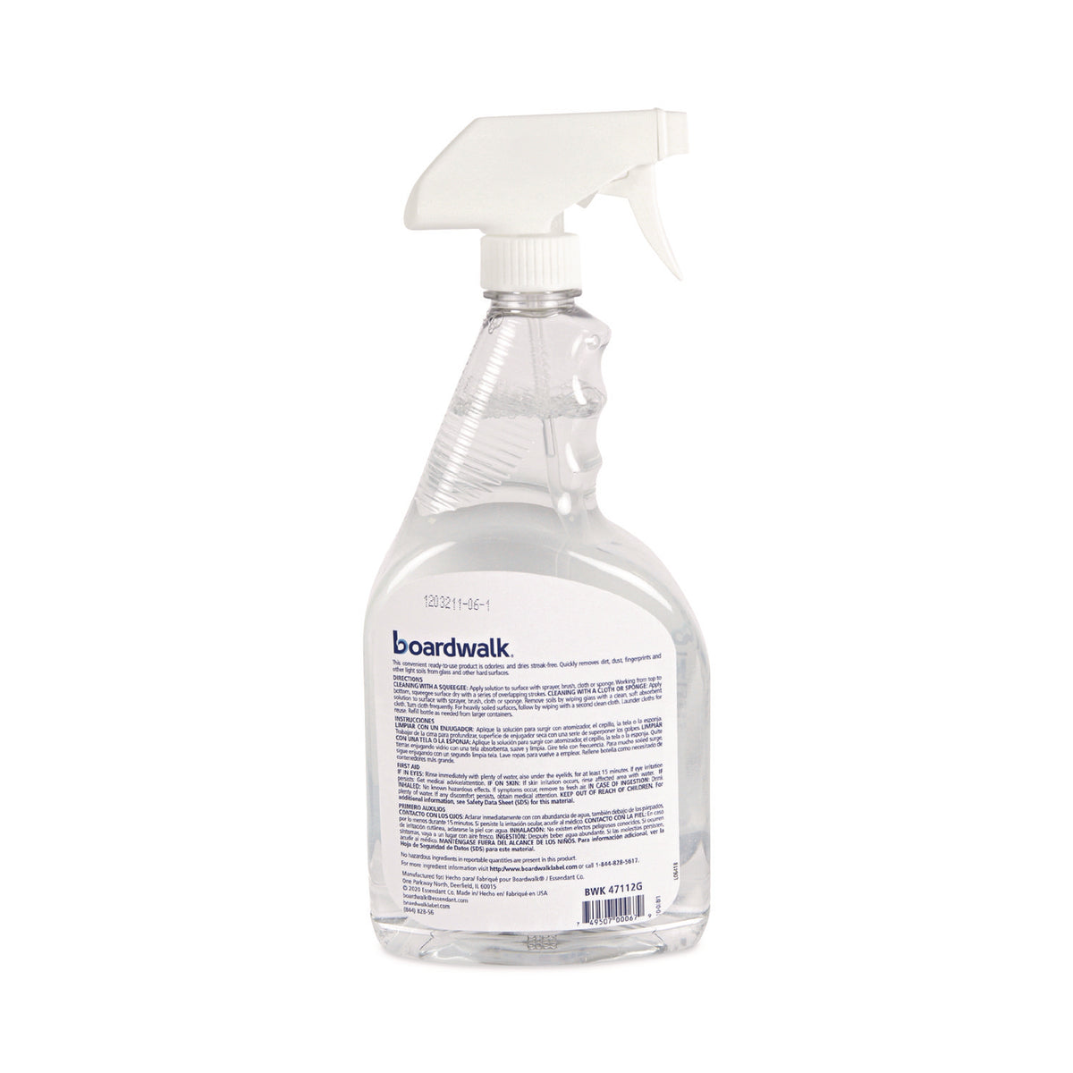 Natural Glass Cleaner, 32 oz Trigger Spray Bottle, 12/Carton