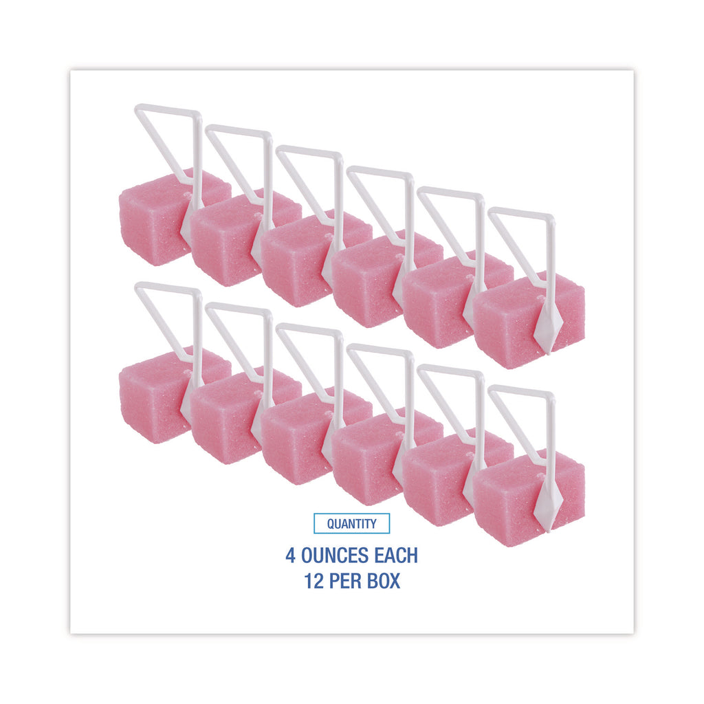 Toilet Bowl Para Deodorizer Block, Cherry Scent, 4 oz, Pink, 12/Box