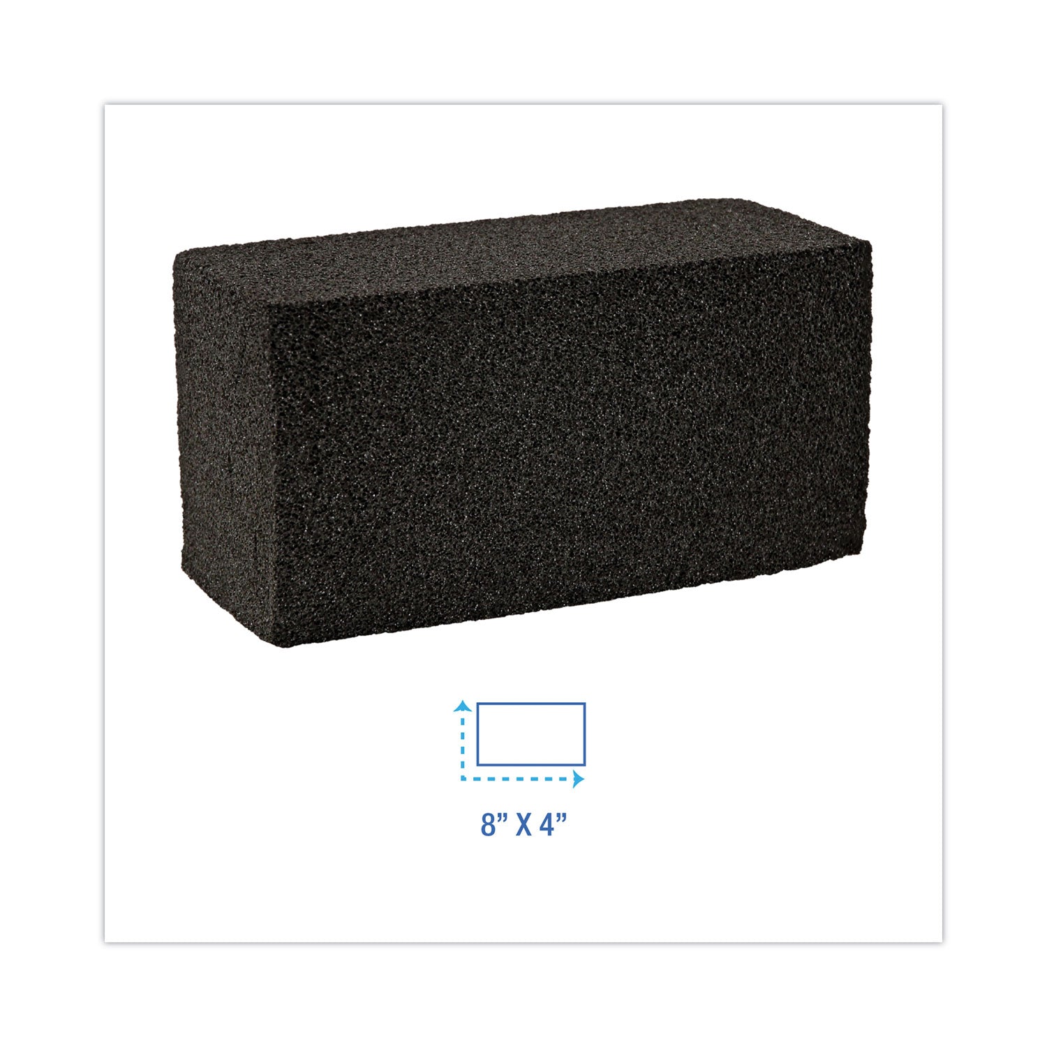 Grill Brick, 8 x 4, Black, 12/Carton - 