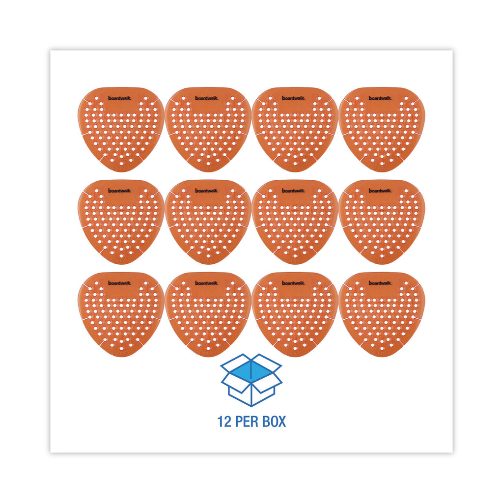 Gem Urinal Screens, Mango Scent, Orange, 12/Box - 