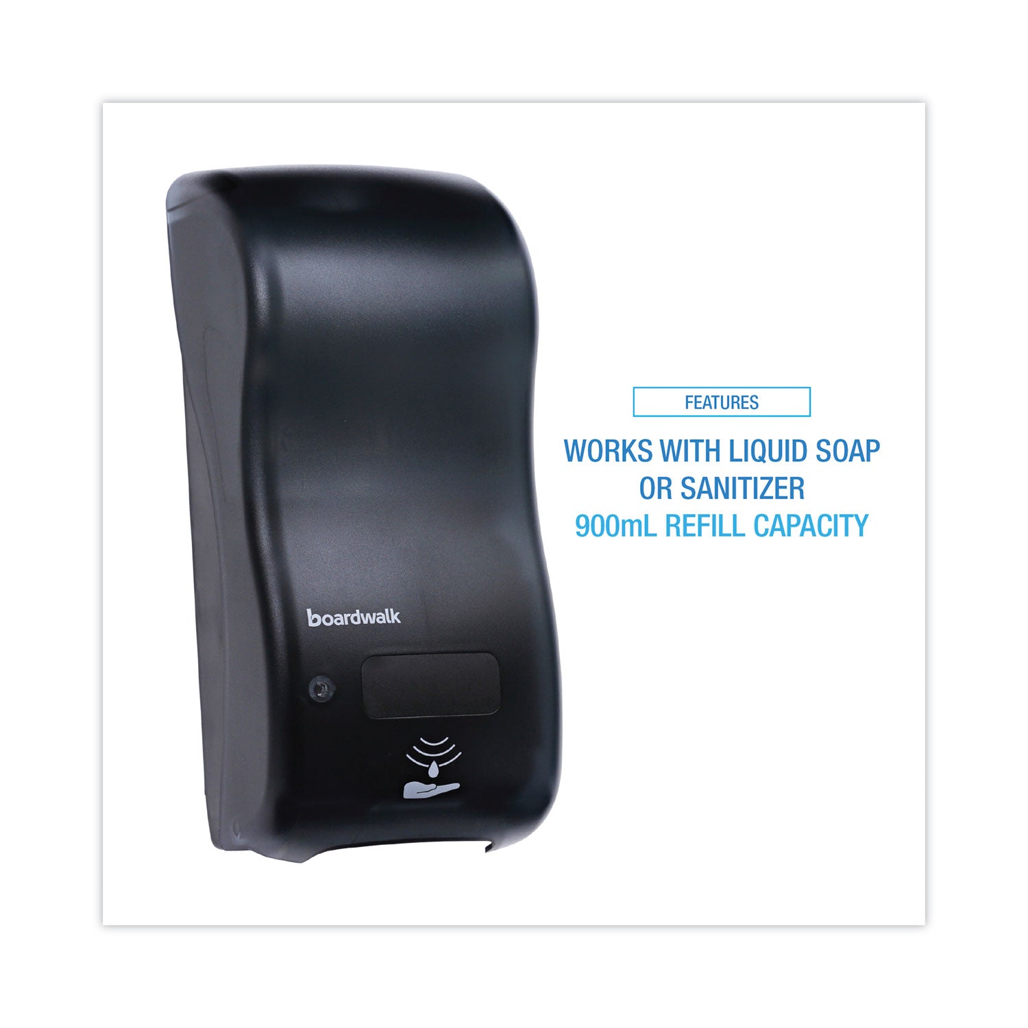 Bulk Fill Soap Dispenser, 900 mL, 5.5 x 4 x 12, Black