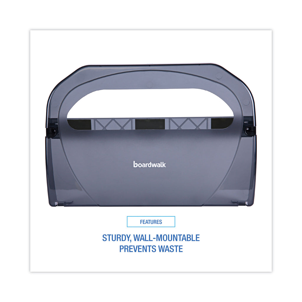 Toilet Seat Cover Dispenser, 17.25 x 3.13 x 11.75, Smoke Black