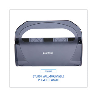 Toilet Seat Cover Dispenser, 17.25 x 3.13 x 11.75, Smoke Black