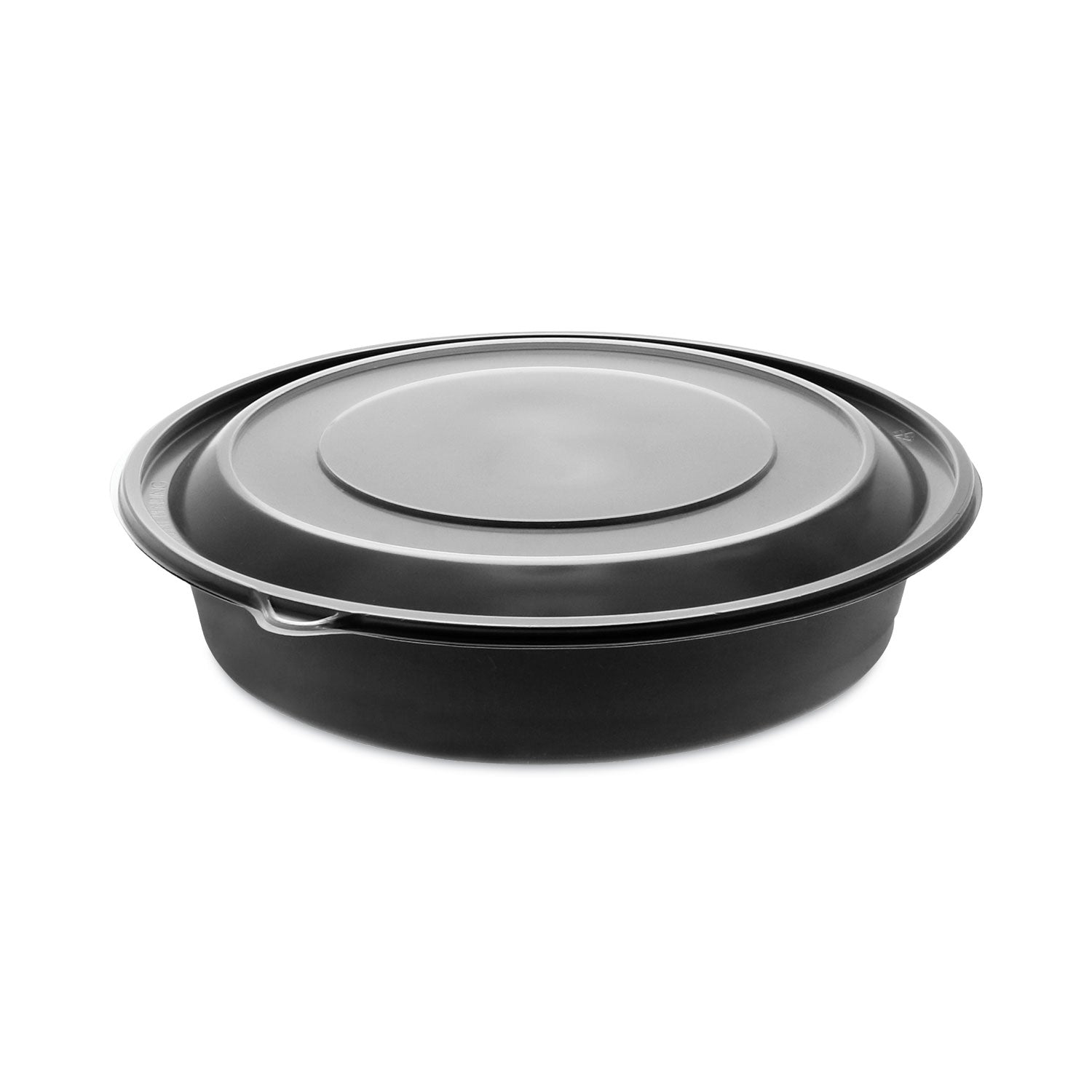 earthchoice-mealmaster-container-with-lid-48-oz-1013-diameter-x-213h-1-compartment-black-clear-plastic-150-carton_pct0cn80948cstc - 1