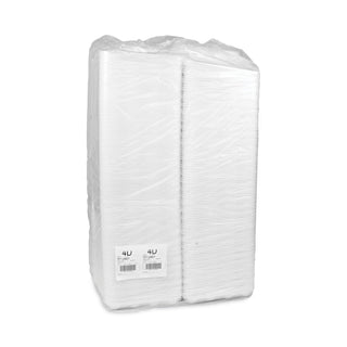 Meat Tray, #4D, 9.5 x 7 x 1.25, White, Foam, 500/Carton