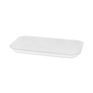 Supermarket Tray, #17, 8.3 x 4.8 x 0.65, White, Foam, 1,000/Carton