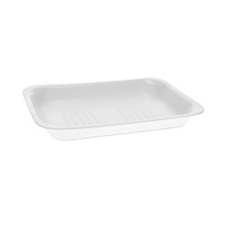 Meat Tray, #2, 8.38 x 5.88 x 1.21, White, Foam, 500/Carton
