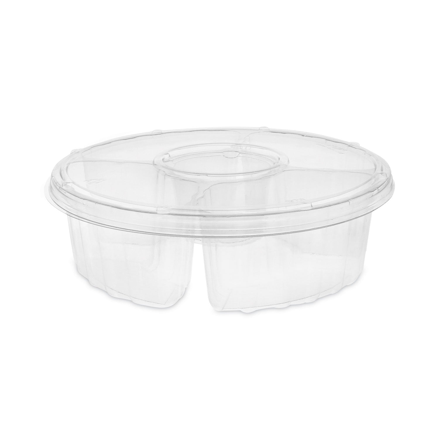 dip-cup-platter-4-compartment-64-oz-10-diameter-clear-plastic-100-carton_pct1064dp4clrl - 1
