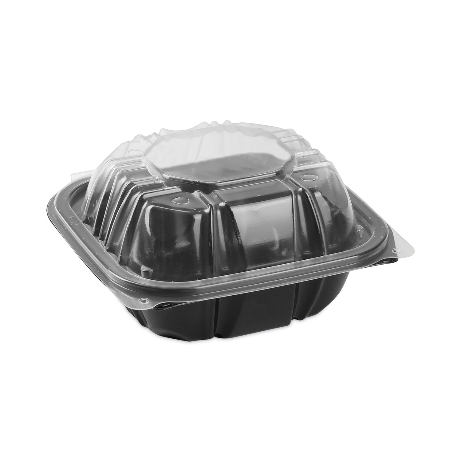 earthchoice-vented-dual-color-microwavable-hinged-lid-container-1-compartment-16oz-6-x-6-x-3-black-clear-plastic-321-ct_pctdc6610b000 - 1