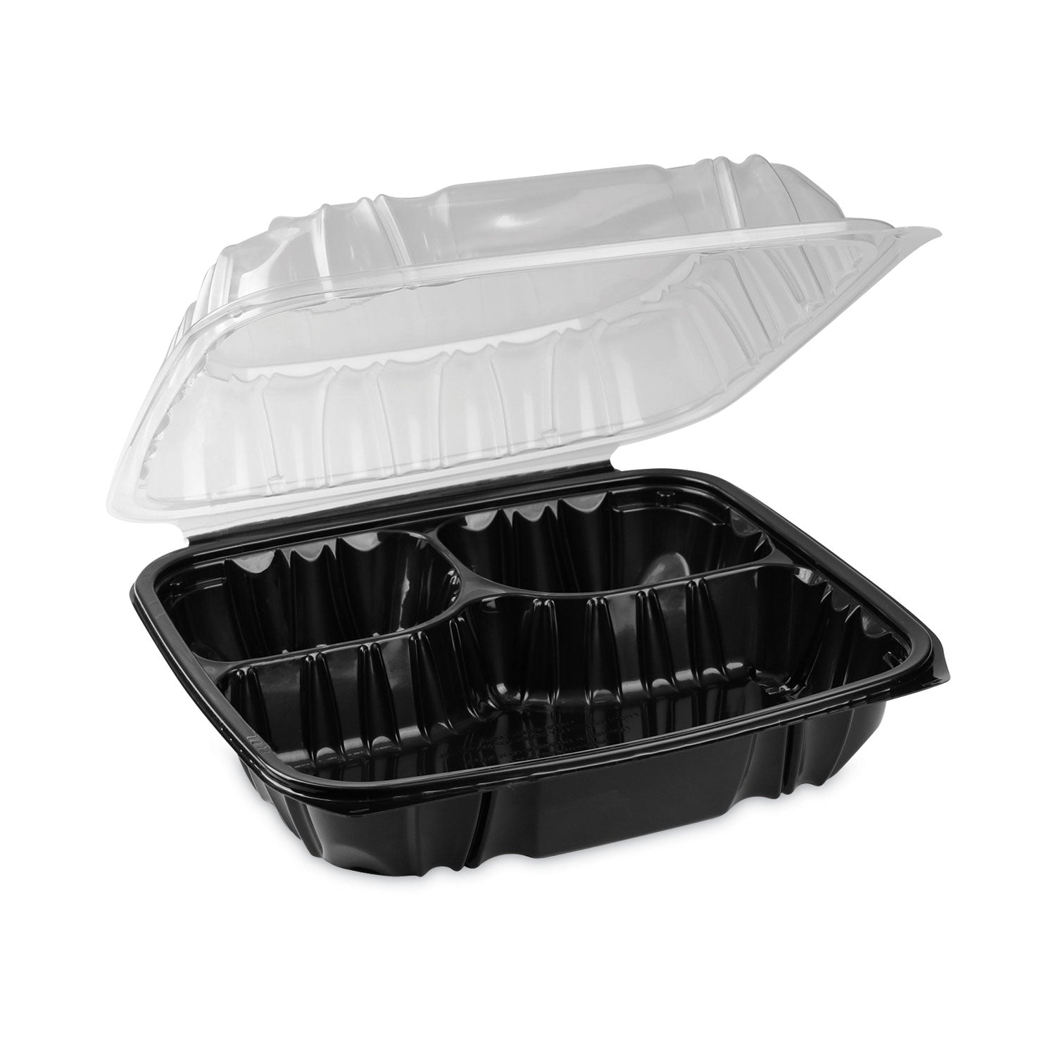 earthchoice-vented-dual-color-microwavable-hinged-lid-container-3-compartment-34oz-105x95x3-black-clear-plastic-132-ct_pctdc109310b000 - 2
