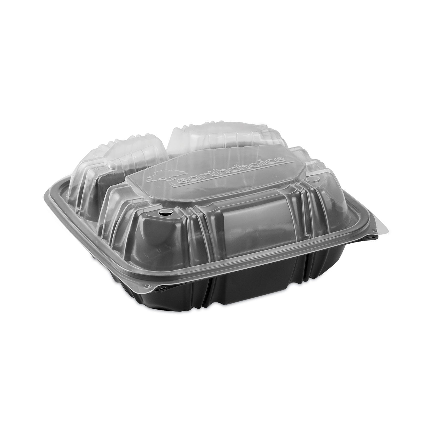 earthchoice-vented-dual-color-microwavable-hinged-lid-container-33oz-85x85x3-3-compartment-black-clear-plastic-150-ct_pctdc858330b000 - 1