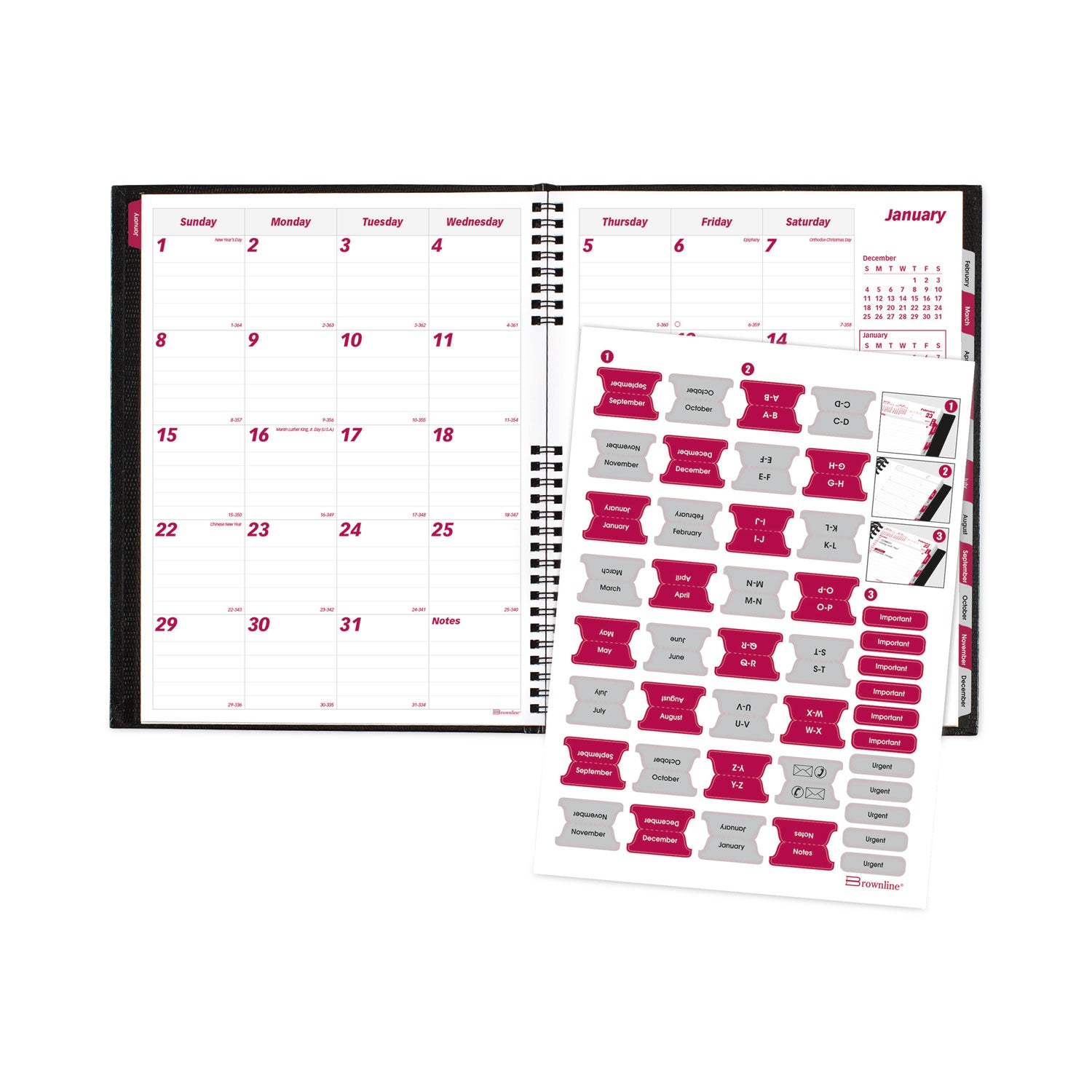 coilpro-14-month-ruled-monthly-planner-11-x-85-black-cover-14-month-dec-to-jan-2023-to-2025_redcb1262cblk - 2