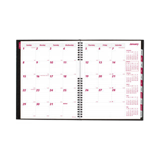 CoilPro 14-Month Ruled Monthly Planner, 11 x 8.5, Black Cover, 14-Month (Dec to Jan): 2023 to 2025