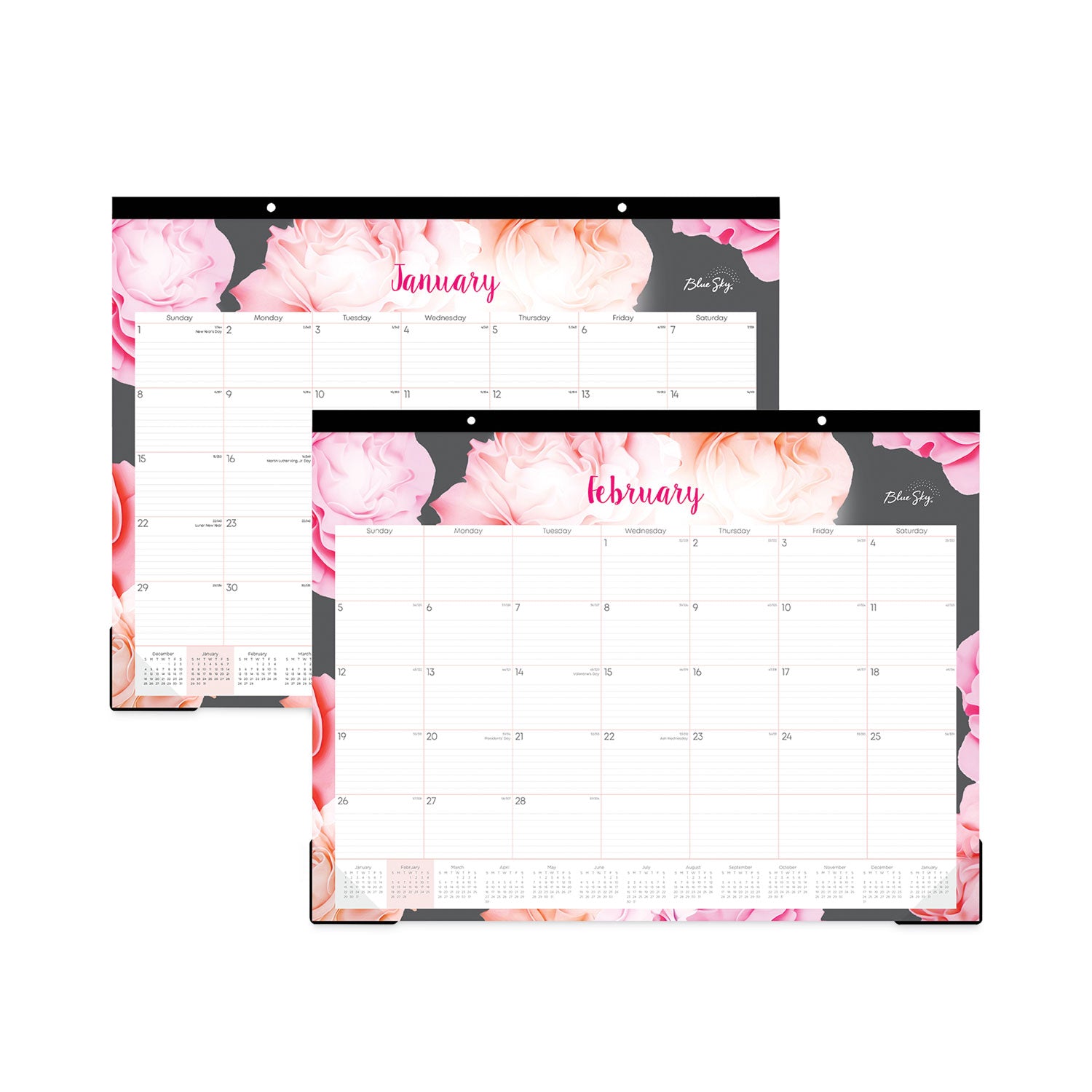 joselyn-desk-pad-rose-artwork-22-x-17-white-pink-peach-sheets-black-binding-clear-corners-12-month-jan-dec-2024_bls102714 - 2