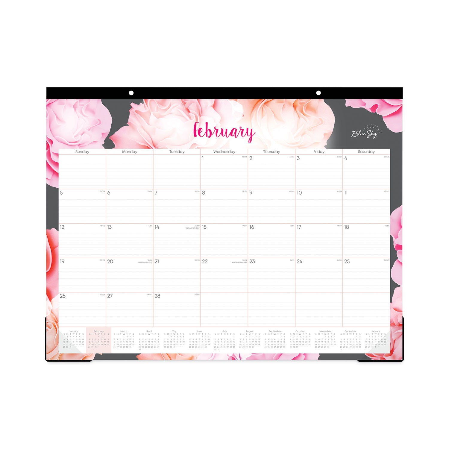 joselyn-desk-pad-rose-artwork-22-x-17-white-pink-peach-sheets-black-binding-clear-corners-12-month-jan-dec-2024_bls102714 - 3