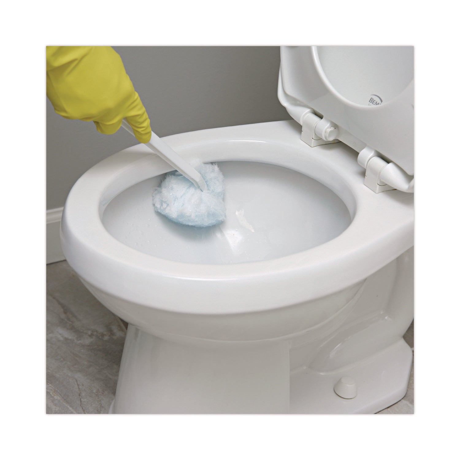 Deluxe Bowl Mop, 12" Handle, 2" Mop Head, White, 25/Carton
