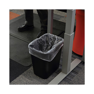 High-Density Can Liners, 10 gal, 6 mic, 24" x 23", Natural, 50 Bags/Roll, 20 Rolls/Carton