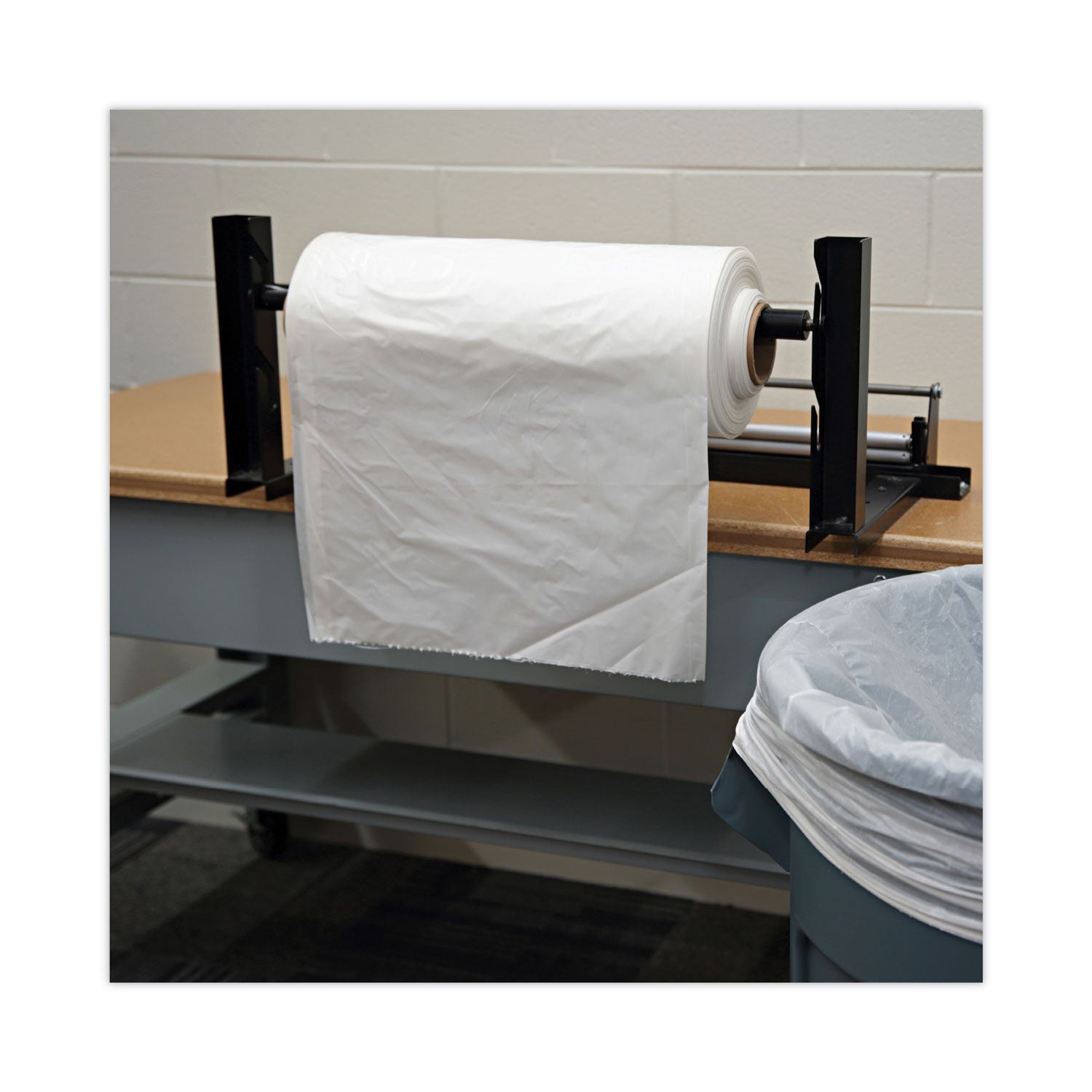 Industrial Drum Liners Rolls, 60 gal, 2.7 mil, 38 x 63, Clear, 1 Roll of 50 Bags