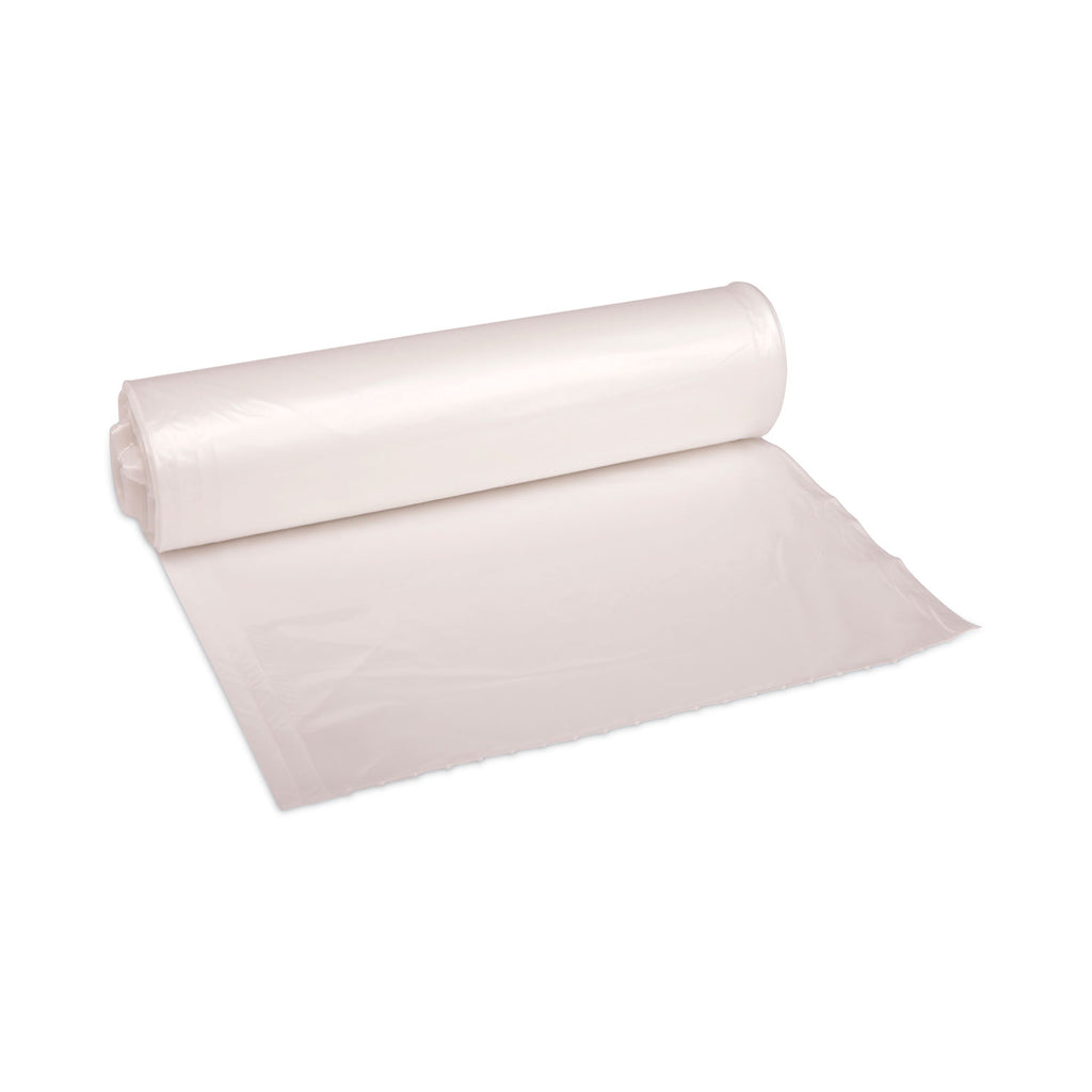 High Density Industrial Can Liners Coreless Rolls, 30 gal, 16 mic, 30 x 37, Natural, 25 Bags/Roll, 20 Rolls/Carton