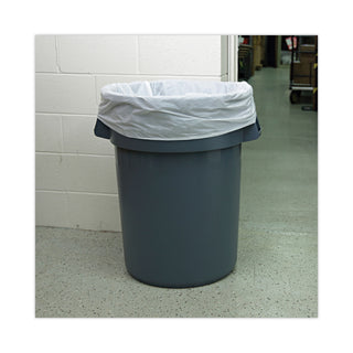 Linear Low Density Industrial Can Liners, 56 gal, 0.9 mil, 43 x 47, White, 100/Carton