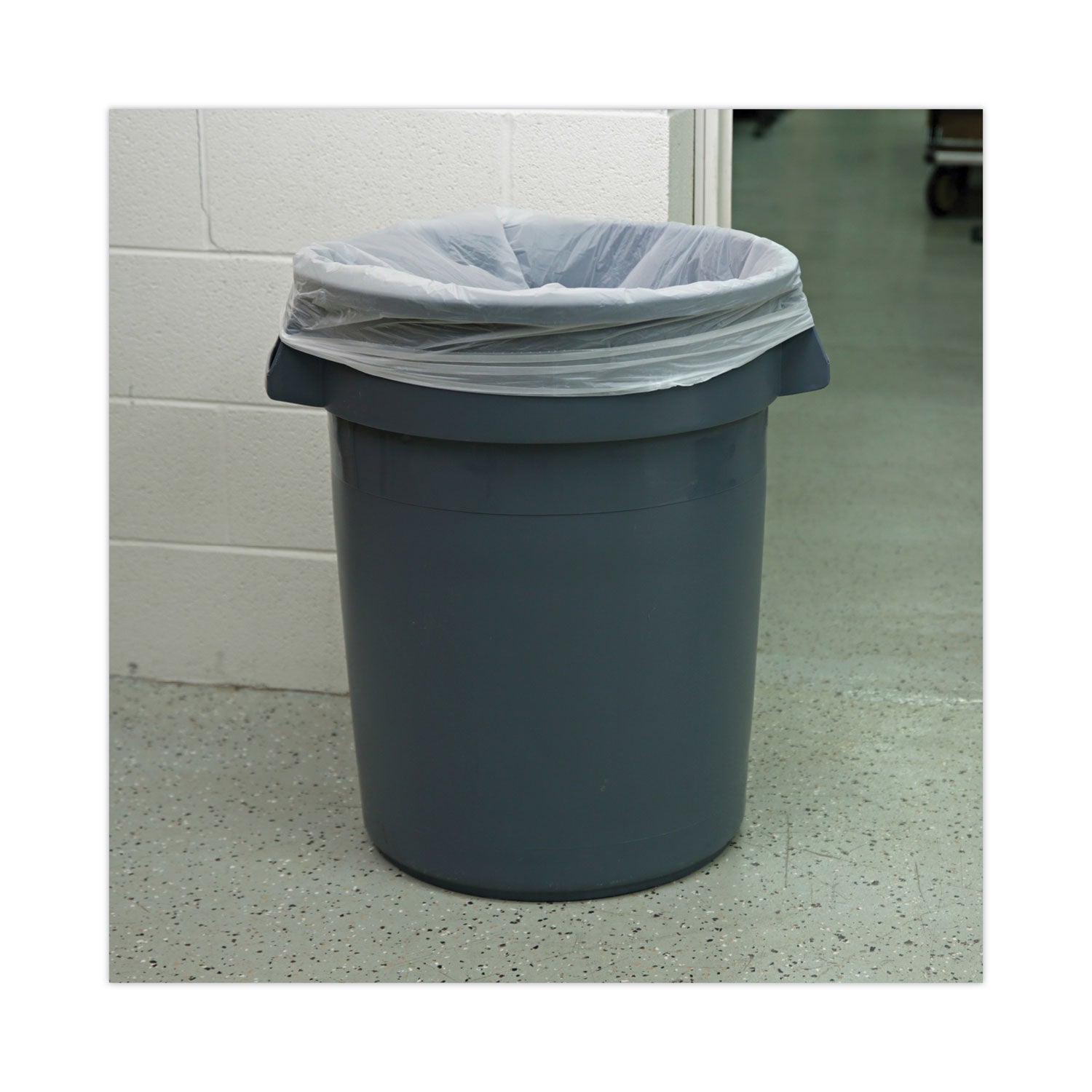 Linear Low Density Can Liners, 30 gal, 0.5 mil, 30" x 36", White, 10 Bags/Roll, 20 Rolls/Carton