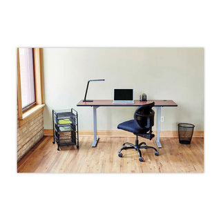 Vue Intensive-Use Mesh Task Chair, Supports Up to 500 lb, 18.5" to 21" Seat Height, Black Vinyl Seat/Back, Black Base - 