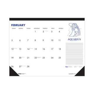 recycled-zodiac-desk-pad-calendar-zodiac-artwork-17-x-22-white-sheets-black-binding-corners-12-month-jan-dec-2024_hod167 - 2