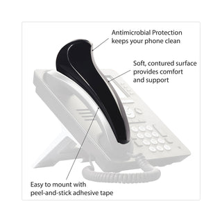 Standard Telephone Shoulder Rest, 2.63 x 7.5 x 2.25, Black - 