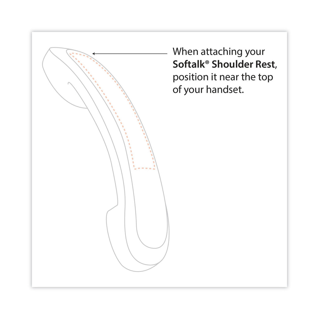 Standard Telephone Shoulder Rest, 2.63 x 7.5 x 2.25, Ivory - 