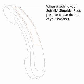 Standard Telephone Shoulder Rest, 2.63 x 7.5 x 2.25, Pearl Gray - 